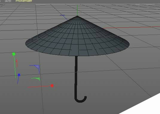 c4d怎么制作雨伞模型? c4d三维雨伞