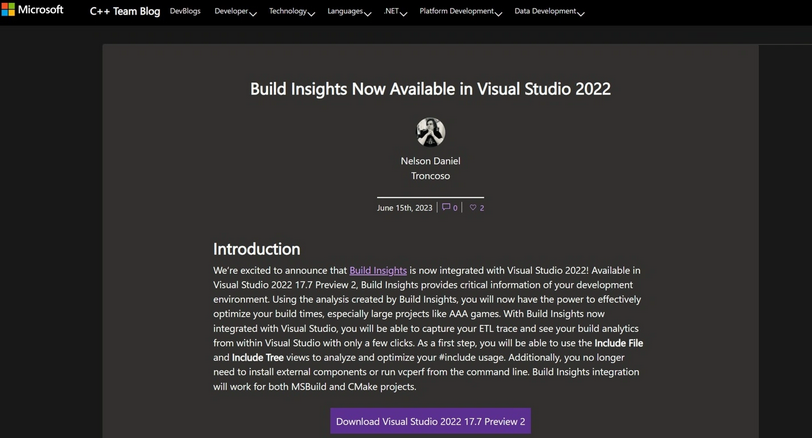 微软为 Visual Studio 20