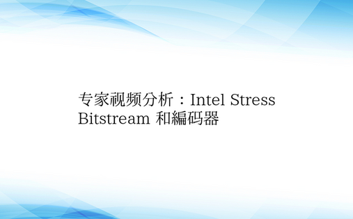 专家视频分析：Intel Stress 