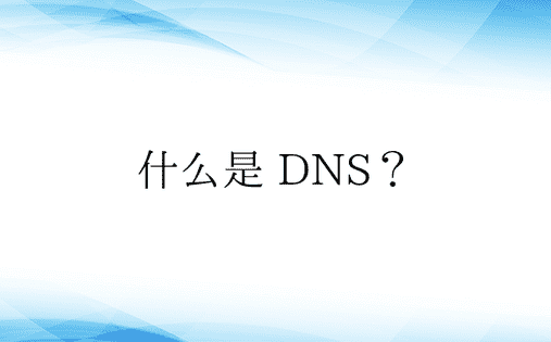 什么是 DNS？ 