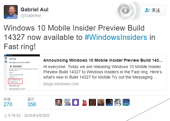 win10 mobile一周年更新预览版